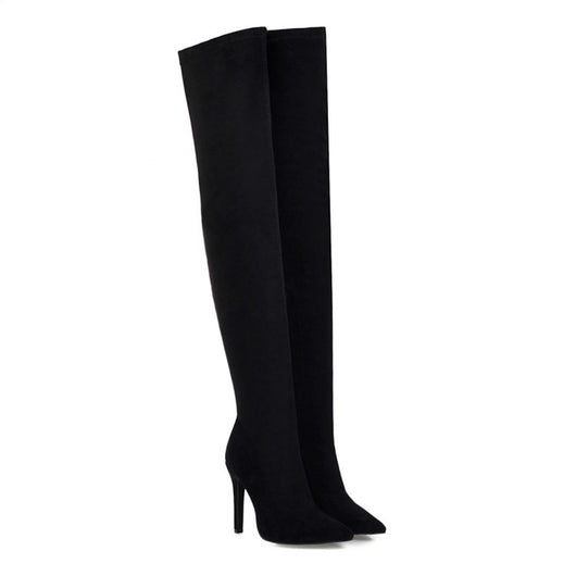 Botas Altas Vintage con Tacón Fino y Punta Aguda - Image 9