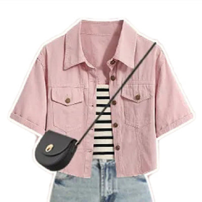 Conjunto de 3 Piezas: Chaqueta Denim de Colores con Tirantes Integrados y Jeans - Image 6
