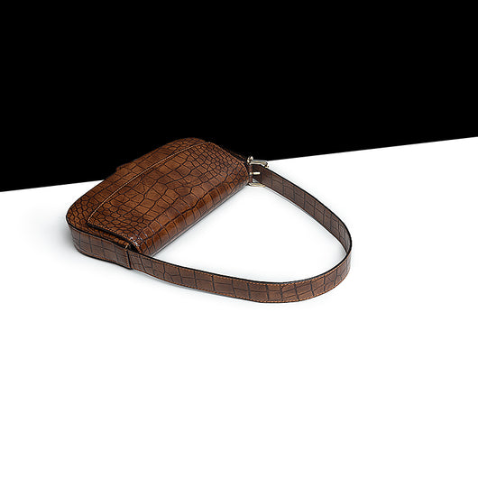 Bolso Baguette de Cuero Genuino con Patrón - Bandolera Elegante para Mujer - Image 12