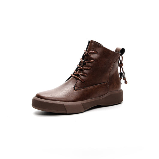 Bota Martin Plana Retro para Mujer - Estilo Clásico Estudiante - Image 2