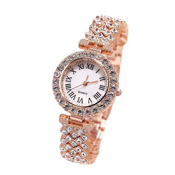 Reloj de Pulsera de Lujo Completo con Diamantes para Mujer