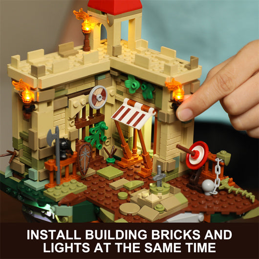 Castillo Medieval con Iluminación LED - Juguete Construcción Bloques - Image 17