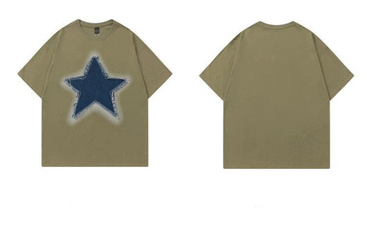 Camiseta Retro Americana con Parches de Estrellas - Unisex - Image 18