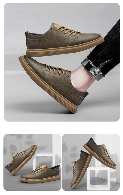 Tenis Casuales Hombre Cordones Punta Redonda Diseño Clásico - Image 9