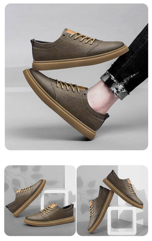 Tenis Casuales Hombre Cordones Punta Redonda Diseño Clásico - Image 9