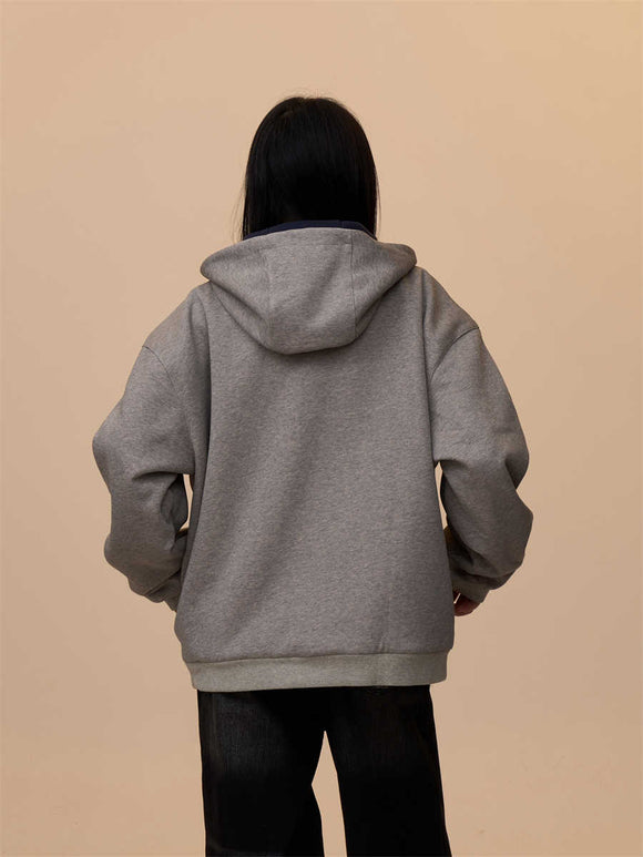 Cardigan Sudadera con Capucha y Doble Cierre - Corte Holgado y Casual