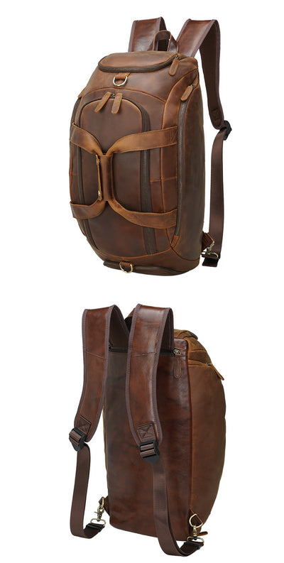 Mochila de Cuero Retro para Hombre - Gran Capacidad para Aventuras al Aire Libre - Image 13