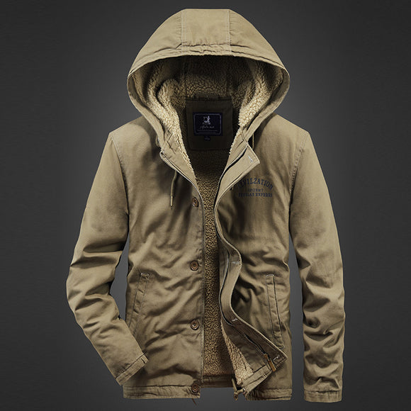 Chaqueta Casual de Algodón con Solapa para Hombre