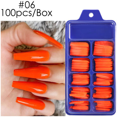 Uñas Postizas de Pasta Completa con Durabilidad Extendida - Acabado Ballet Azul - Image 71