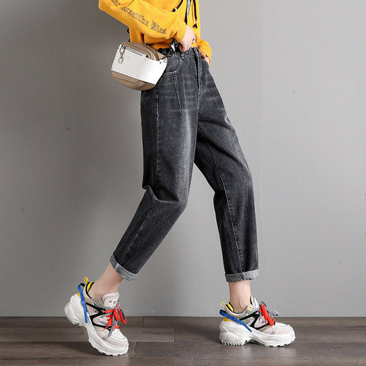 Pantalones Harem de Cintura Alta Estilo Coreano - Corte Suelto y Elegante - Image 6