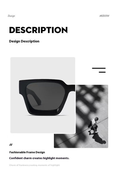 Olive green rectangular sunglasses with dark gray lenses, featuring a thick, modern frame design. - Image 12