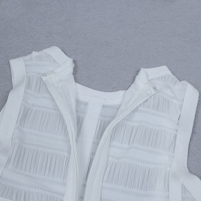 Vestido de Malla Transparente Midi con Flecos - Image 15