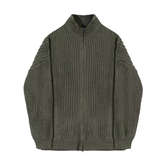 Suéter Cuello Alto Medio Hombre Primavera Otoño Estilo Relajado Color Sólido - Image 5