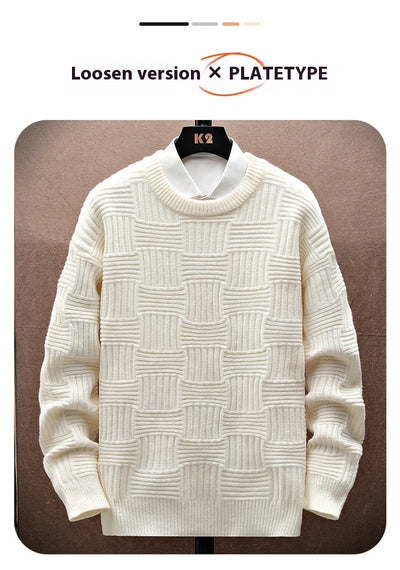 Suéter Básico Manga Larga Cuello Redondo para Hombre - Image 8