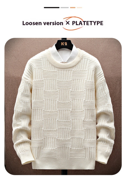 Suéter Básico Manga Larga Cuello Redondo para Hombre - Image 8