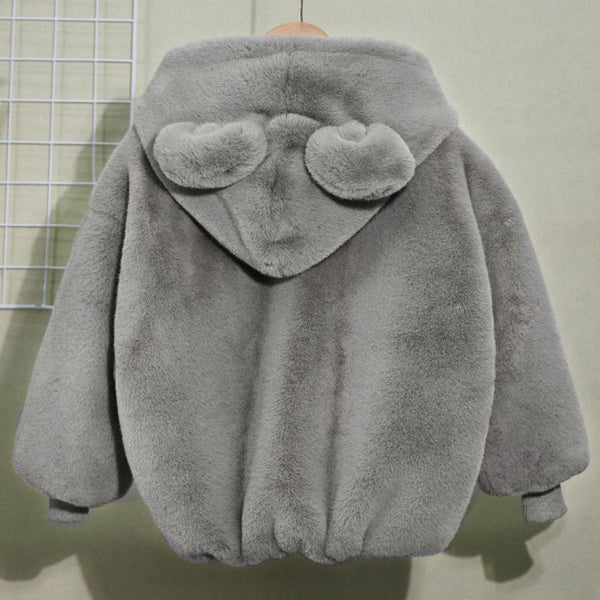 Abrigo Infantil de Piel de Visón para Otoño e Invierno - Image 3