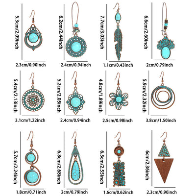 Aretes Geométricos Bohemios con Borlas Vintage para Mujer - Image 17