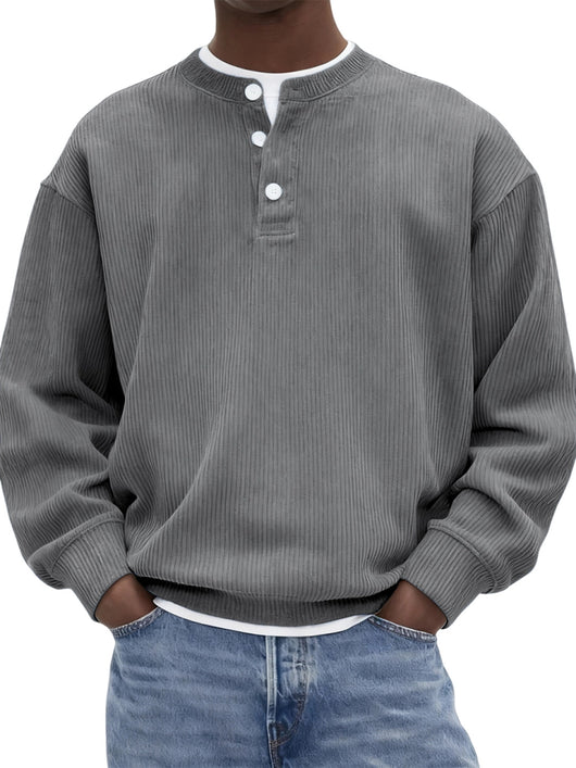 Suéter de Algodón Pana Acanalado para Hombre - Casual y Elegante - Image 14