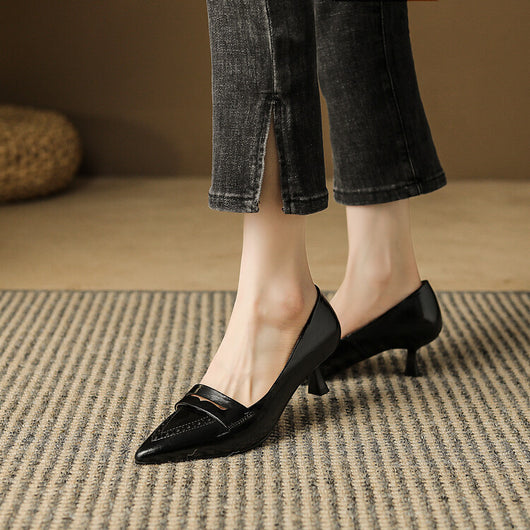 Zapatos de Tacón Medio con Punta Fina y Detalles Calados - Tallas Grandes - Image 12