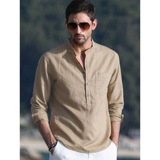 Camisa Casual de Manga Larga Transpirable para Hombre - Image 9