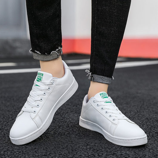 Zapatos Casuales Minimalistas Blancos para Hombre con Suela Plana - Image 4