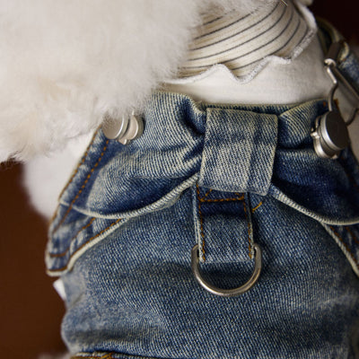 Falda Denim Tipo Peto sin Mangas para Perros Pequeños y Medianos - Image 4