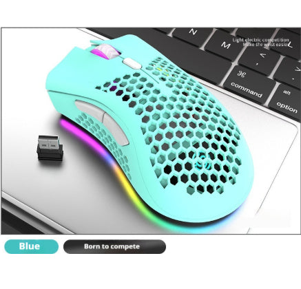 Ratón Inalámbrico Gaming con Diseño Hueco y Carga Luminosa - Image 5