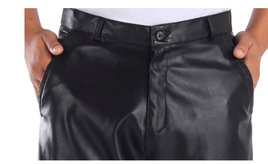 Pantalones Cortos de Cuero Stretch Tejidos Cinco y Seis Puntos para Hombre - Verano - Image 14