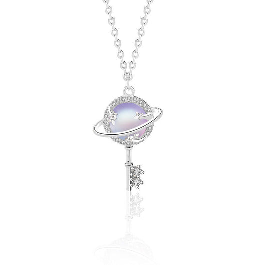 Collar Colgante Planeta Aurora en Plata Esterlina - Image 5