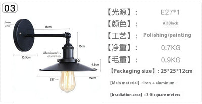 Lámpara de Pared Industrial en Hierro Forjado Negro Mate para Restaurantes y Cafés - Image 10