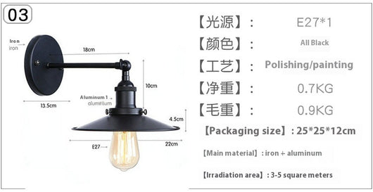 Lámpara de Pared Industrial en Hierro Forjado Negro Mate para Restaurantes y Cafés - Image 10
