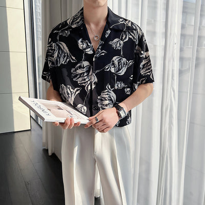 Camisa Cubana de Lino Drapeado Rosa para Verano - Image 15
