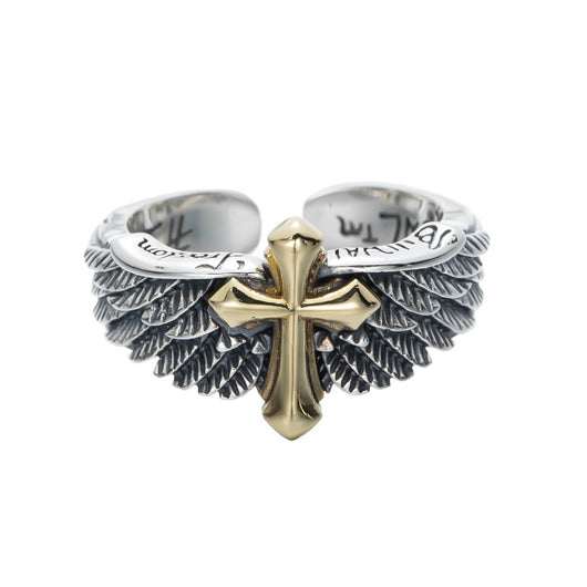 Anillo Vintage de Alas Cruzadas para Hombre - Image 2