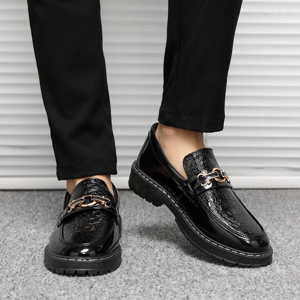 Zapatos de Cuero Británico para Hombre - Estilo Casual Brillante