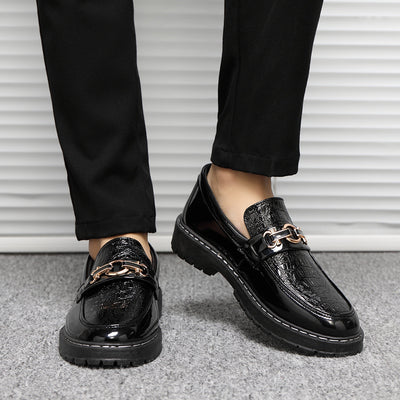 Zapatos de Cuero Británico para Hombre - Estilo Casual Brillante