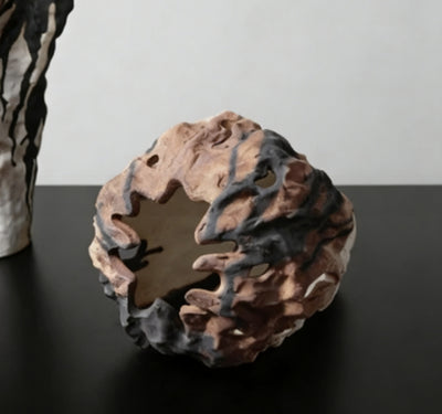 Jarrón de Arte Cerámica Estilo Wabi-sabi Clásico Chino Contemporáneo - Image 10