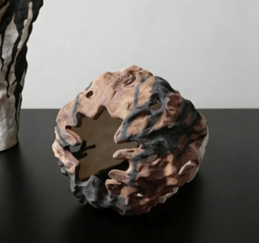 Jarrón de Arte Cerámica Estilo Wabi-sabi Clásico Chino Contemporáneo - Image 10