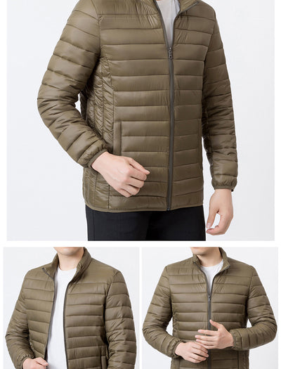 Abrigo Ligero de Algodón para Hombre con Cuello Mao - Image 17