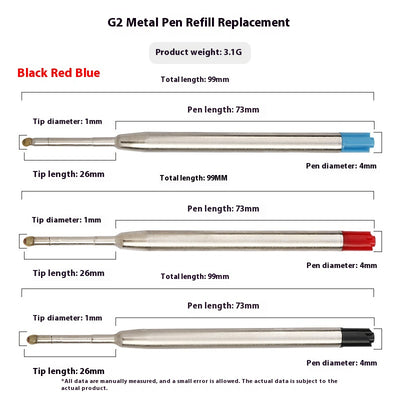 Repuesto de Bolígrafo de Metal 99mm - Núcleo de Punta Ballpoint - Image 4
