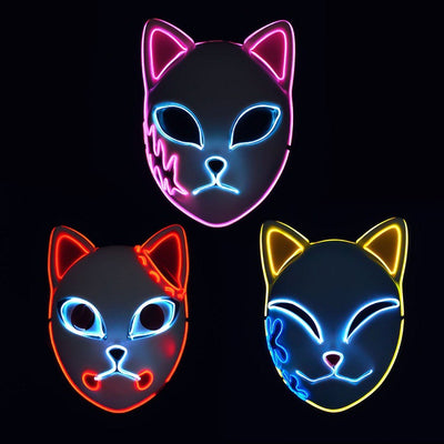 Máscara Facial LED Luminosa con Diseño de Gato - Image 3