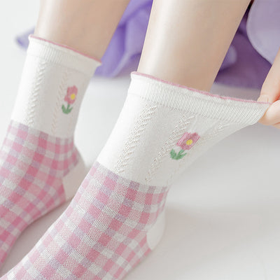 Calcetines Tobilleros para Mujer con Encaje Floral - Primavera y Verano - Image 12