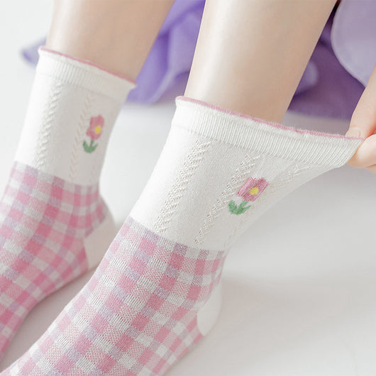 Calcetines Tobilleros para Mujer con Encaje Floral - Primavera y Verano - Image 12