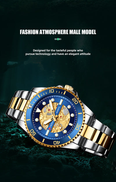 Reloj Empresarial para Hombre Resistente al Agua con Esfera Redonda - Image 9