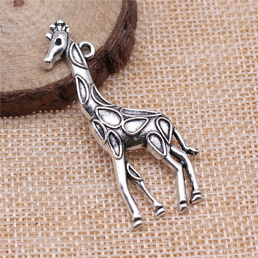 Colgante Jirafa de Aleación de Zinc Antiguo – Accesorio Animal Adorable - Image 2