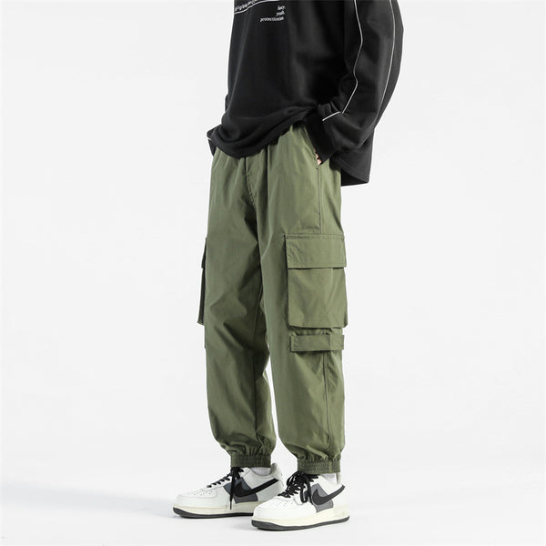 Pantalones Cargo Holgados con Bolsillos y Puños Ajustables