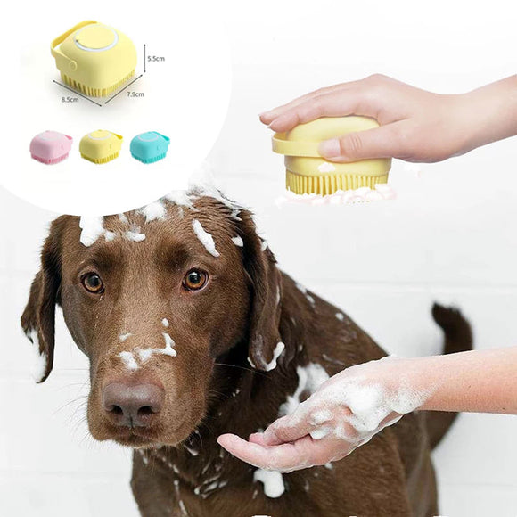 Guantes de Masaje y Baño para Perros con Dispensador de Champú