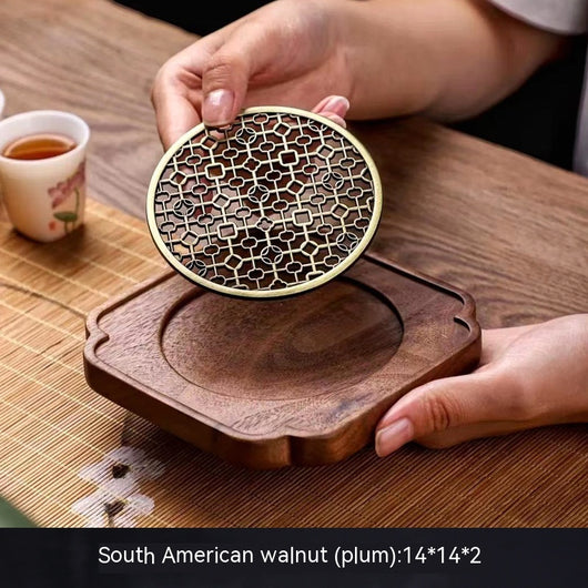 Posavasos de Madera de Nogal para Tetera - Protector de Mesa Premium - Image 7