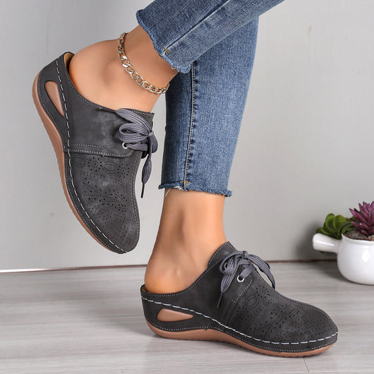 Sandalias Deportivas Mujer Verano con Cuña y Encaje - Chanclas Huecas Transpirables - Image 27
