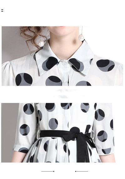 Vestido Camisero con Estampado de Lunares para Mujer - Image 11