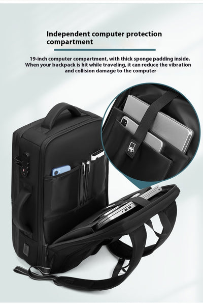 Mochila Profesional Impermeable para Hombre con Compresión Inteligente - Image 16
